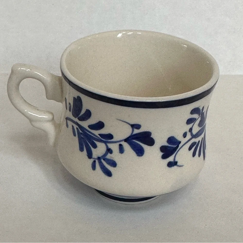 Rare Vintage Teacup Delft Blue Hand Painted  165 Blue and White